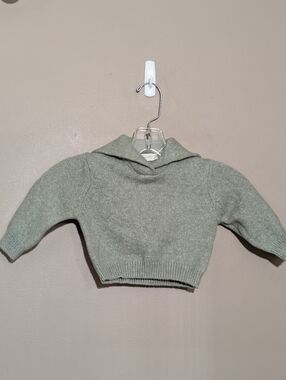 NEW RYLEE + CRU infant's cash pullover sweater in heathered laurel
